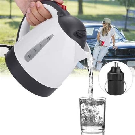 Bouilloire Electrique Chauffe Eau Cafetière Thé Voiture Camping 1000ml