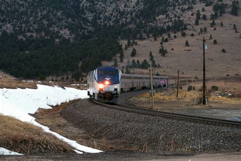 Amtrak's Winter Park Ski Train headed towards Denver in the late ...