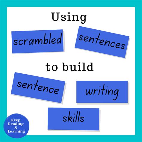 Using Scrambled Sentences To Teach Sentence Writing Keep Reading