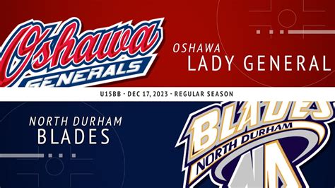 U15bb Oshawa Lady Generals Vs North Durham Blades Youtube