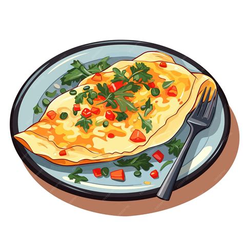 Premium Vector | Omelette scrambled eggs as tasty dishes with egg