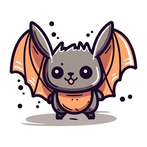 Premium Vector Cute Cartoon Bat Vector Illustration Isolated On White