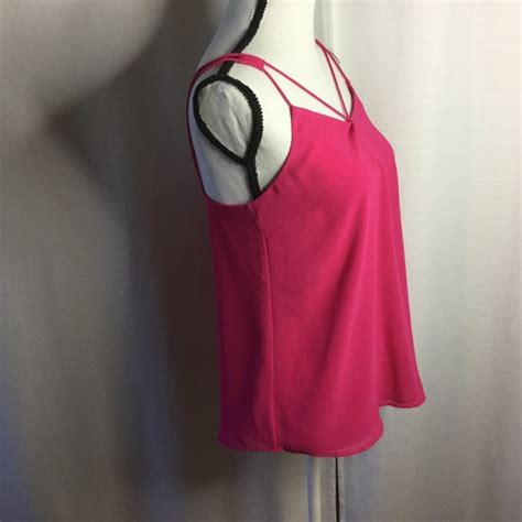 Naked Zebra Tops Naked Zebra Pink Camitank Cute Strap Detail Poshmark