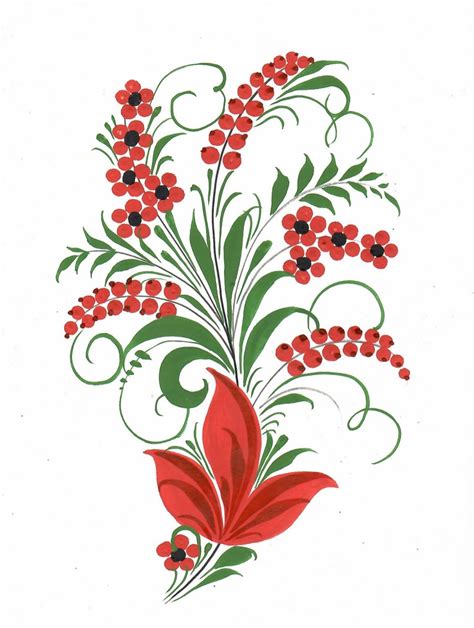 Серия мастер-классов "Букетики хохломы"