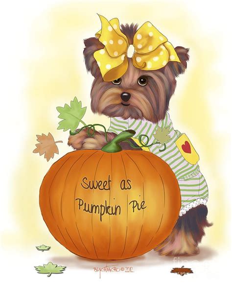 Sweet As Pumpkin Pie By Catia Cho Yorkie Yorkshire Terrier