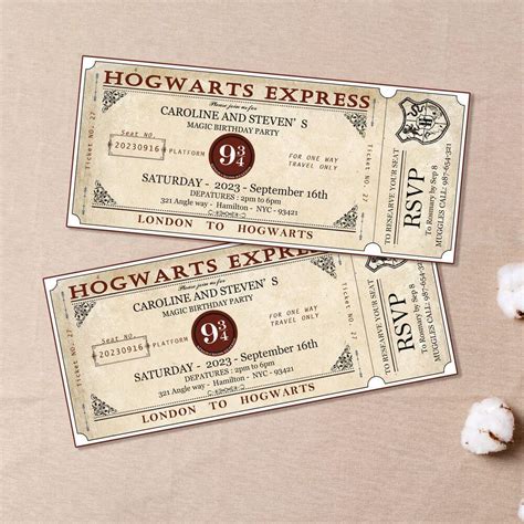 Editable Hogwarts Ticket -Digital download | KoraGarro