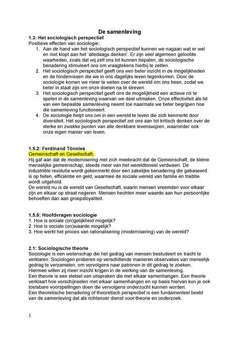 Samenvatting Sociologie Pedagogiek Ontwikkelingspsychologie