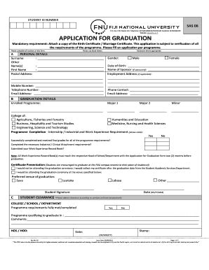 Graduation Application Form 2021 Fill Online Printable Fillable