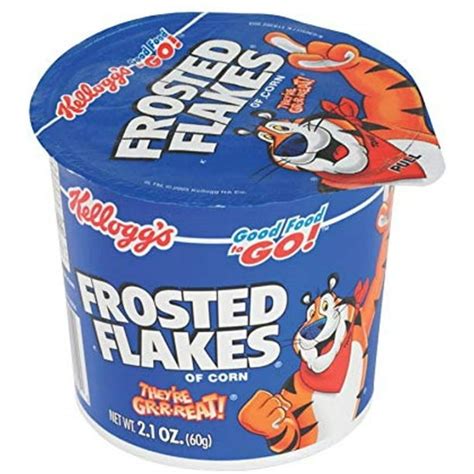 Kelloggs Frosted Flakes Breakfast Cereal 2 1 Oz Single Serve Cup 6