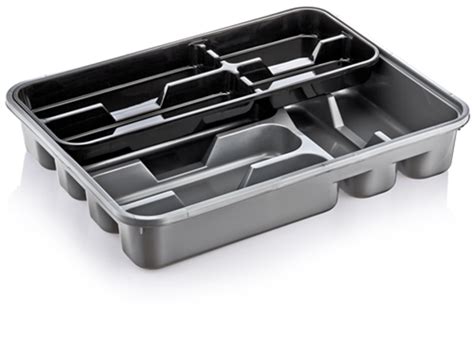 Лоток для столовых приборов двойной Dunya Plastik 39х31х9 см – фото ...