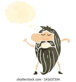 Retro Cartoon Naked Bearded Man Stock Vector Royalty Free Shutterstock