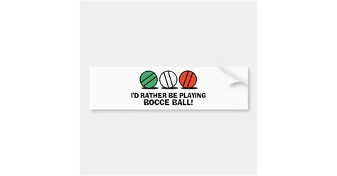 Funny Bocce Ball Bumper Sticker | Zazzle