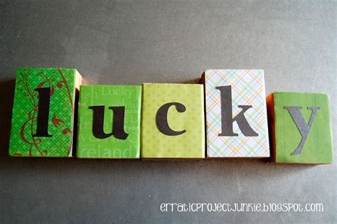 Erratic Project Junkie: "Lucky" Wood Blocks