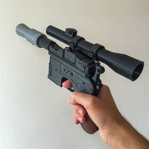 3d Printed Model Kit Han Solos Dl 44 Heavy Blaster Pistol By 3dmx