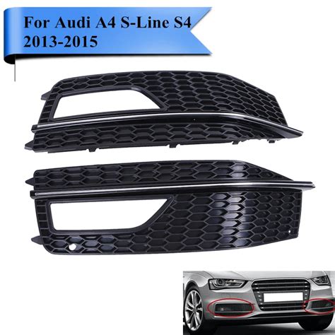 Fog Light Grill For Audi A4 S Line S4 2013 2014 2015 Front Bumper