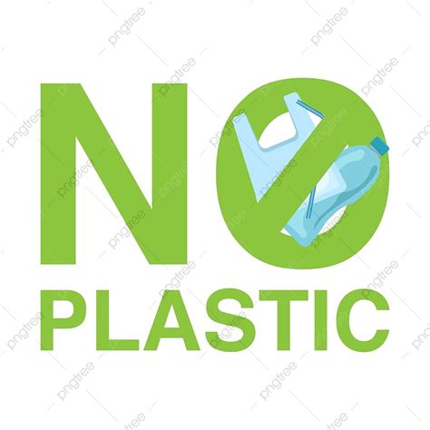 Plastic Clipart Transparent Background No Plastic Sign Illustration