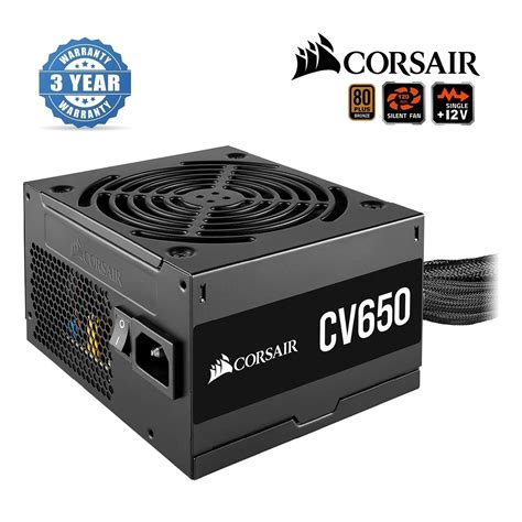 Corsair Cv650 80 Plus Bronze Certified Psu 650w 80 Rated Atx Power Supply Non Modular Lazada Ph