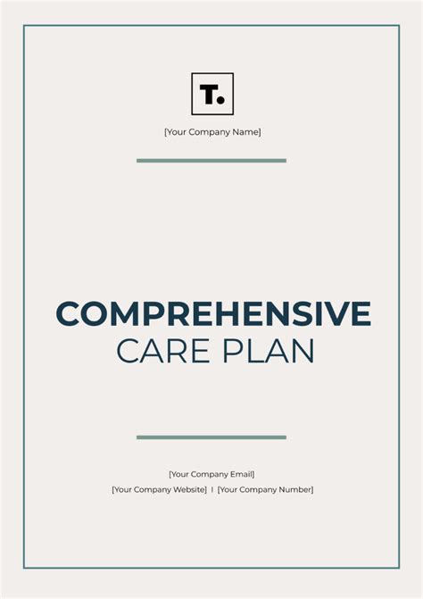 Free Comprehensive Care Plan Template to Edit Online