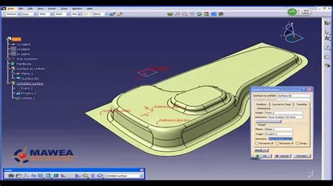 Mawea Industries Catia V5 Unfold Surface Youtube