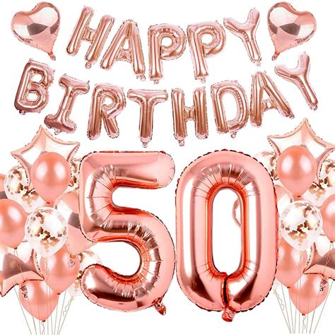 50th Rose Gold Birthday Party Decorations Theme My Party