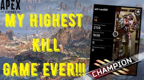 My Highest Kill Game Ever Apex Legends Ps Youtube