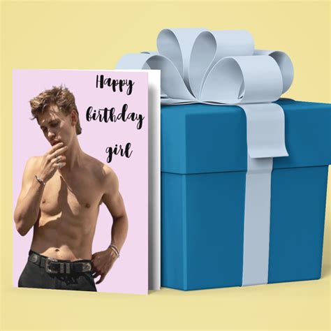 Austin Butler Birthday Card Naked Austin Butler Wish Happy Etsy UK