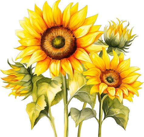 Sunflowers 27 High Quality PNG Images Transparent Background High Resolution 300 DPI for ...