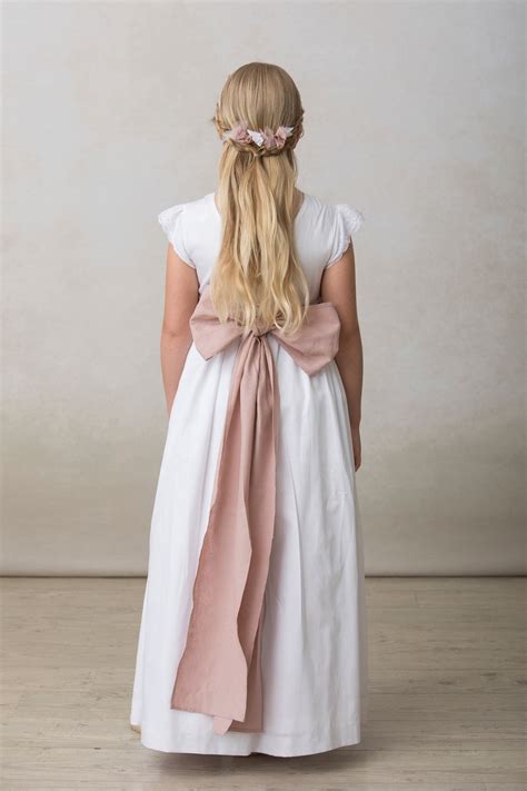 Fajín rosa nude para vestidos de comunión Quémono