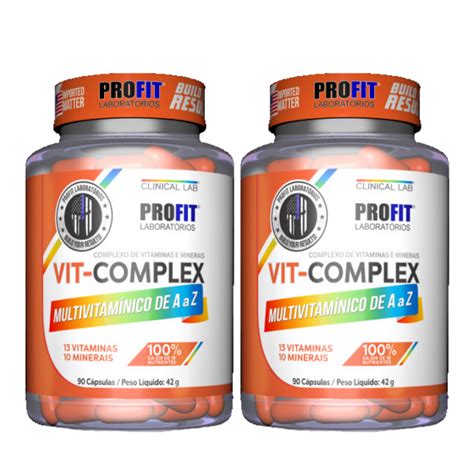 2x Multivitamínico Az Vit Complex Profit 90 Cápsulas Loja BMD