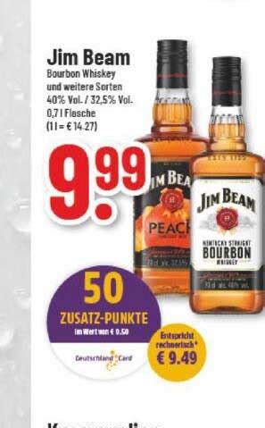 Jim Beam Bourbon Whiskey Angebot bei Trinkgut - 1Prospekte.de