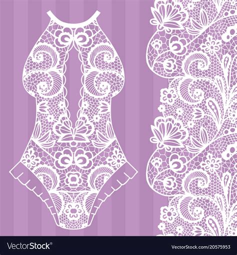 Body Lingerie Lacy Lingerie Royalty Free Vector Image