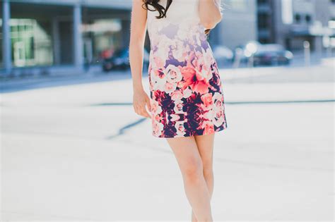 Spring Blooms Floral Dress Nude Heights Color Chic