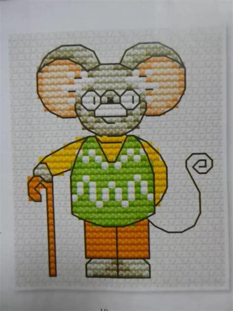 Furry Tales Grandad Mouse Cross Stitch Chart Designed By Lucie Heaton