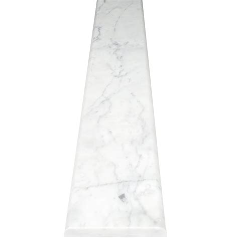 Italian White Carrara Honed Matte Marble Stone Bullnose Edge