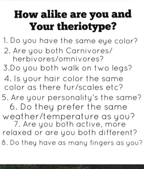 Theriotype Quiz Therian Amino Amino