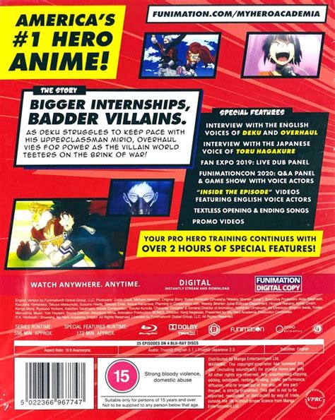 Anime My Hero Academia Complete Season Blu Ray Justin Briner