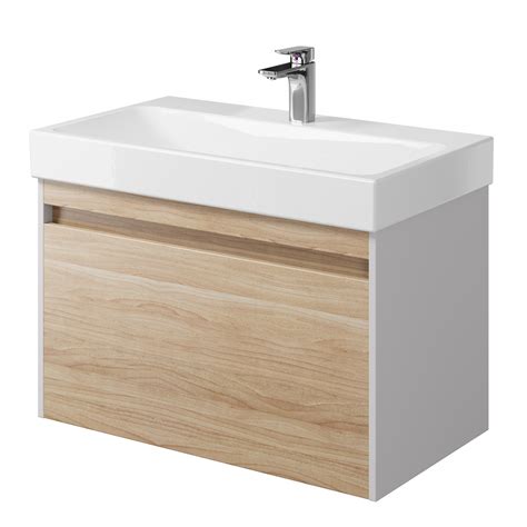 Тумба с раковиной подвесная Creto Etna 60 Soft, с ящиками, в ...