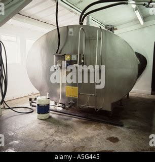 Dairy Farming Bulk Milk Tank Outside Rotary Parlour Dumfries