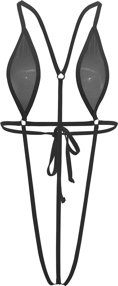 Amazon POGINO Sling Bikini Extreme Micro Bikinis G String Thong Mini Exotic Tanning Bathing