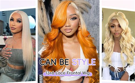 Amazon XIAPAY 13x6 613 Lace Front Wig Human Hair 28 Inch Blonde Wig Human Hair Body Wave