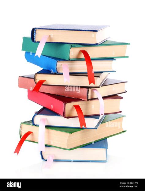 books  bookmarks isolated  white stock photo alamy