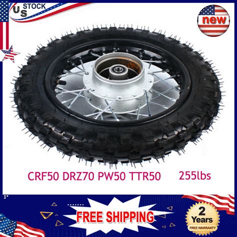 10 Rear Wheel Rim Tire 2 50 10 Drum Brake For Pit Bike CRF50 DRZ70