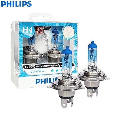 Philips-WhiteVision-H4-12V-60-55W-4100K-White-Light-40-Bright-Car ...