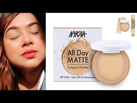 Nykaa All Day Matte Compact Powdar Spf Shade Is Beige Oil