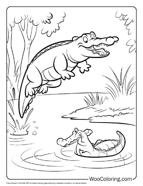 100+ Crocodile coloring pages (FREE) Printable PDF | Woo Coloring