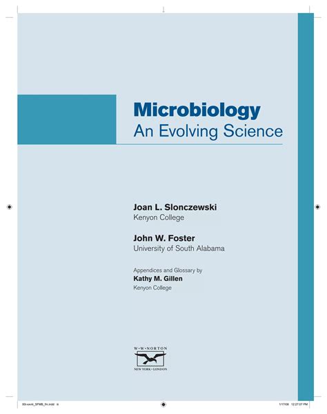 Microbiology an evolving science 3rd edition | PDF