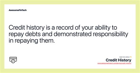 Credit History Awesomefintech Blog