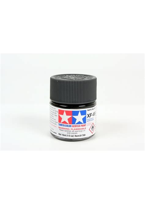 Tamiya 81769 Xf 69 Nato Black 10ml Acrylic Hub Hobby