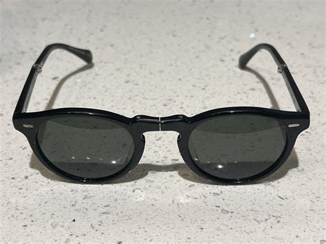 Oliver Peoples Gregory Peck Black Folding Ov Gem