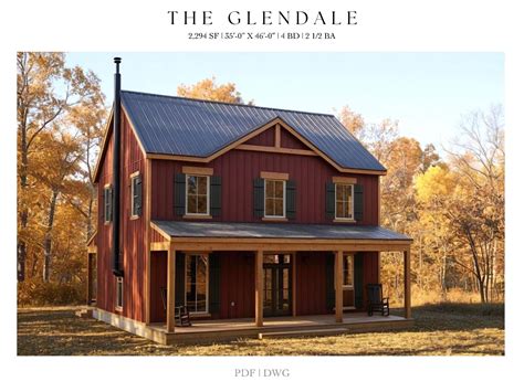 2,294 SQ FT Modern Farm House, 2 Story House, Cottage Floor Plans